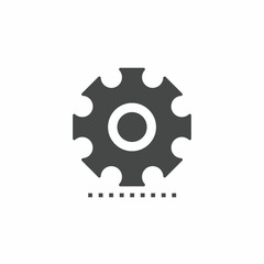 Black and white gear vector illustration icon. Illustration for business. Vector template.