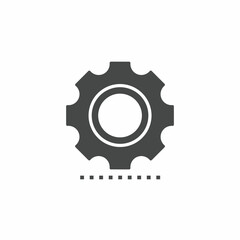 Black and white gear vector illustration icon. Illustration for business. Vector template.
