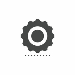 Black and white gear vector illustration icon. Illustration for business. Vector template.