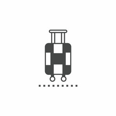 Black and white suitcase vector illustration icon. Illustration for business. Vector template.