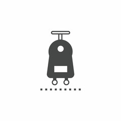 Black and white suitcase vector illustration icon. Illustration for business. Vector template.