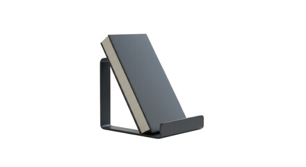 Modern minimalist bookend holding a book isolated PNG with Transparent Background