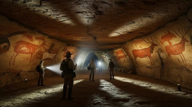 Explorers illuminate ancient cave paintings