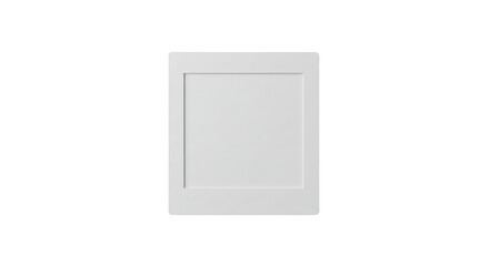 White shaker style cabinet door front for kitchen or furniture isolated PNG with Transparent Background
