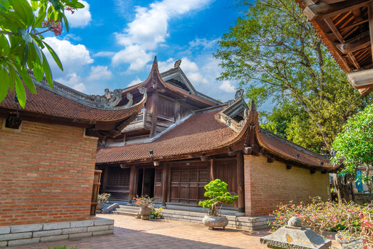 View of Van Mieu Quoc Tu Giam or The Temple of Literature was constructed in 1070, first to honor Confucius and In 1076,Quoc Tu Giam as the first university of Vietnam - Powered by Adobe