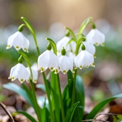 Spring flowers in a forest