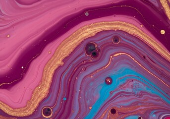 Liquid Marble Patterns Swirl in Glossy Acrylic Color Fusion