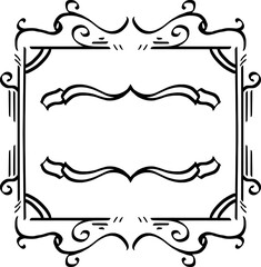 featuring line art illustration frame ornaments