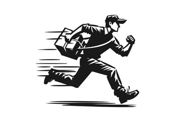 Obraz premium Delivery service hand drawn doodle vector illustration