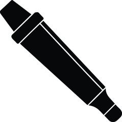 Highlighter Silhouette Vector Art Illustration