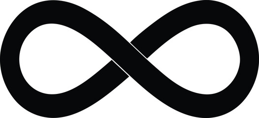 Infinity Symbol Silhouette Vector Art Illustration