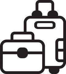 Obraz premium Set of Travel Suitcases Icon Luggage Collection Vector