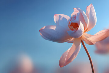 this composition for parkinsons awareness month features beautiful lotus flower symbolizing tranquility and hope