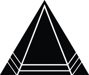 Pyramid Silhouette Vector Art Illustration