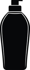 Shampoo Bottle Silhouette Vector Art Illustration