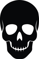 Skull Silhouette Vector Art Illustration