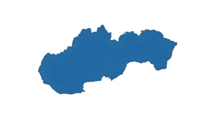 Fototapeta premium Slovakia map silhouette blue on black background simple design