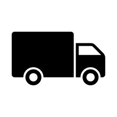 truck silhouette isolated on transparent background 