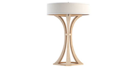 Modern White Wooden Standing Lamp Isolated on Transparent Background
Minimalist Floor Lamp with White Wood Finish and Transparent PNG Background