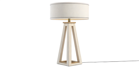 Modern White Wooden Standing Lamp Isolated on Transparent Background
Minimalist Floor Lamp with White Wood Finish and Transparent PNG Background