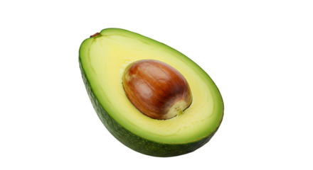 avocado isolated on white transparent background