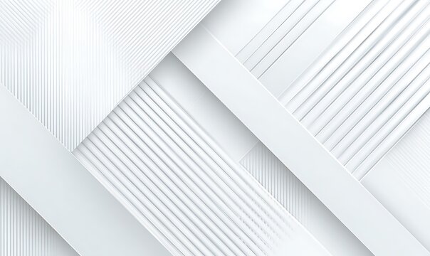 Geometric white abstract background with stripes