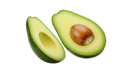 avocado isolated on white transparent background