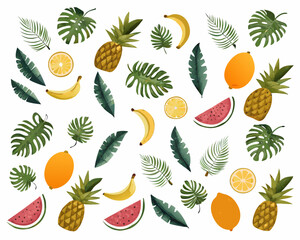 seamless pattern with fruits
