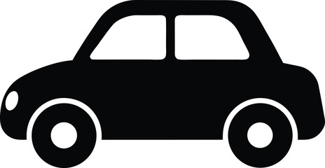 Toy Car Silhouette Vector Art Illustration