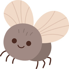 Cute Cartoon Fly Flying