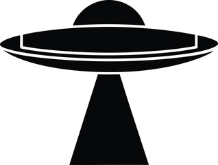 UFO Silhouette Vector Art Illustration
