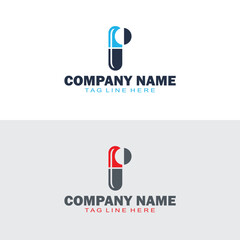 Modern P Letter Capsule Logo &ndash; Pharmaceutical and Medical Icon Design