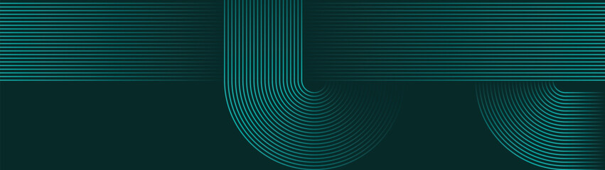 Web banner abstract green lines digital geometric elements modern shiny vector background dark green stripes curve luxury For business EPS 10