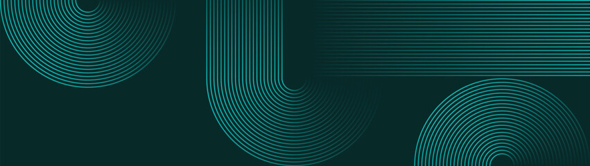 Web banner abstract green lines digital geometric elements modern shiny vector background dark green stripes curve luxury For business EPS 10