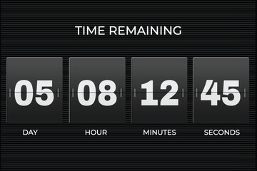 Digital Countdown Timer Display Showing Days, Hours, Minutes, Seconds