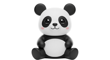 Naklejka premium 3D panda character – background transparent