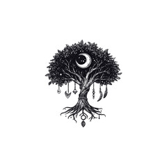 Tree of life design vector template illustration