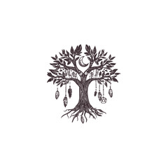 Tree of life design vector template illustration