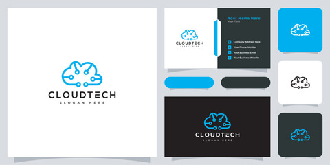 cloud technology vector template design