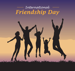International Friendship Day illustration background design