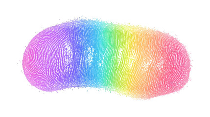 Obraz premium Rainbow Fingerprint Illustration