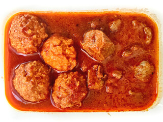Spicy Indonesian Balado Meatballs, Fiery Chili Dish