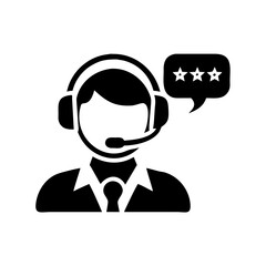 Customer service representative with three star rating