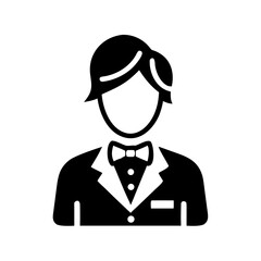 Illustration of a person wearing a suit and bow tie