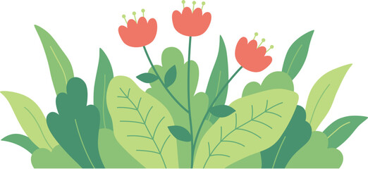 Bush with flower element

