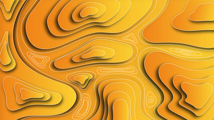 Abstract Orange Colour Background, orange colour background with white outlines, geometric looking art, island looking background 