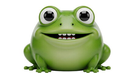 3D cartoon frog character – background transparent