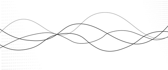 Vector abstract wave thin curved lines graphic for design.