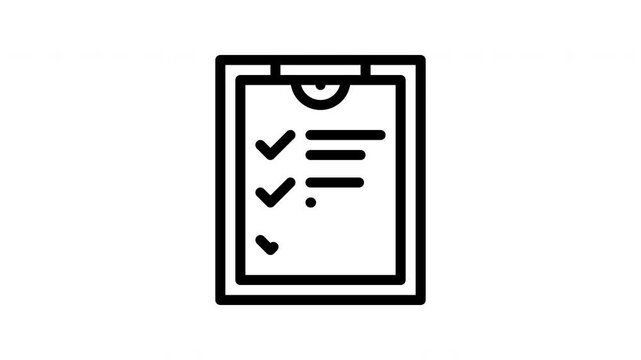 checklist minimalist stroke animation