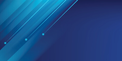 Abstract blue background with light diagonal lines. Motion light design. Technology futuristic striped lines with light effect on blue background.